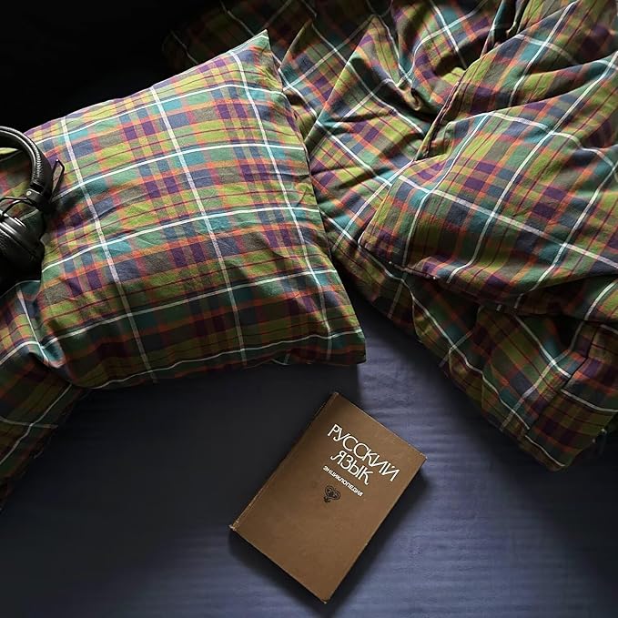 mixinni Buffalo Plaid Duvet Cover Queen Size - Image 6
