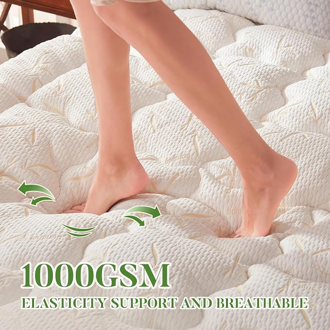 PRIMESOFT Twin Size Mattress Topper, Thick Pillow Top Mattress Pad，Up to 21 - Image 5