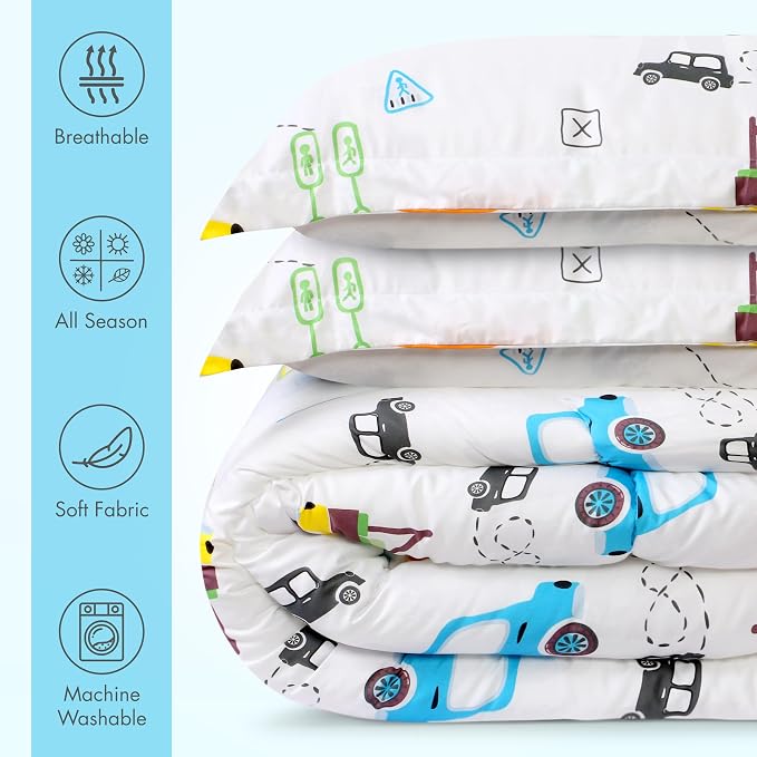 Utopia Bedding Car Kids Comforter Set - Image 2