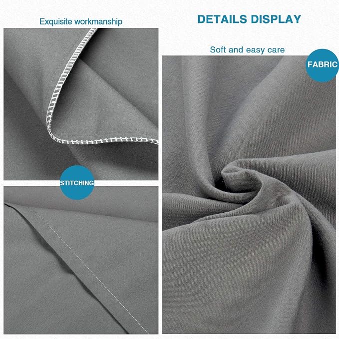 FLXXIE Pillow Cases Queen, Soft Microfiber Pillow Covers - Image 2