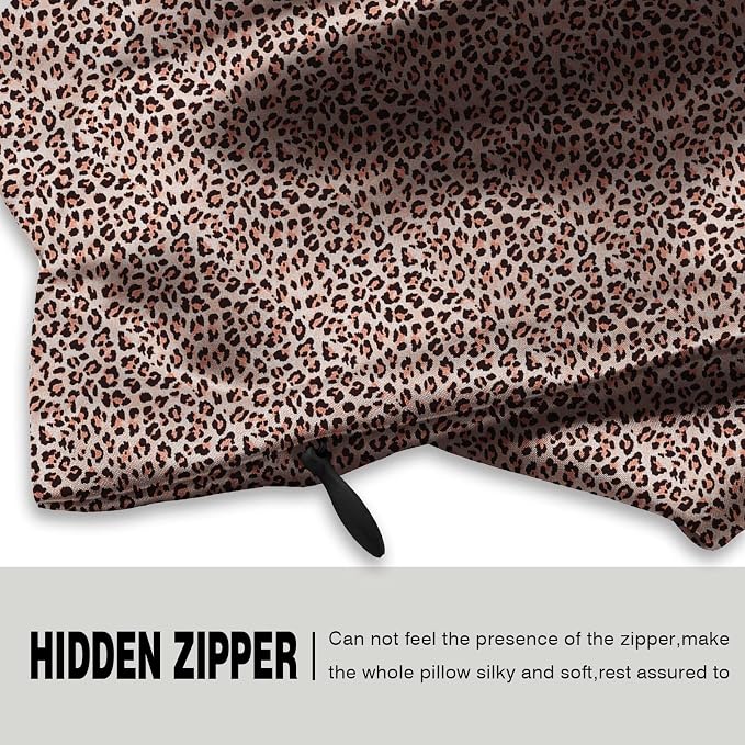 Mulberry Silk Pillowcase for Hair and Skin King Size Leopard Print Silk Pillow - Image 3