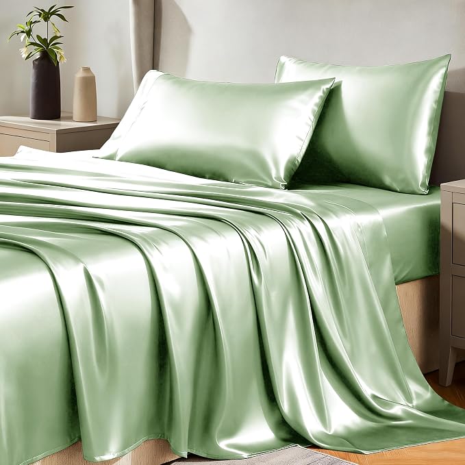 CozyLux Satin Sheets King Size Sheet Set by CozyLux