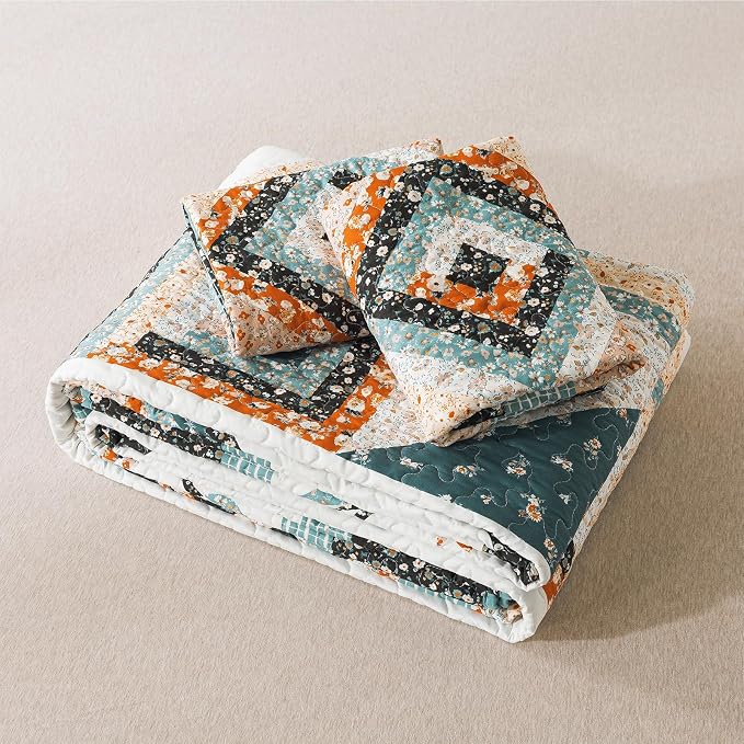 BEDIFANY Twin Size Bedspread Sets, Floral Cotton Lightweight Quilt Twin XL Size - Image 6