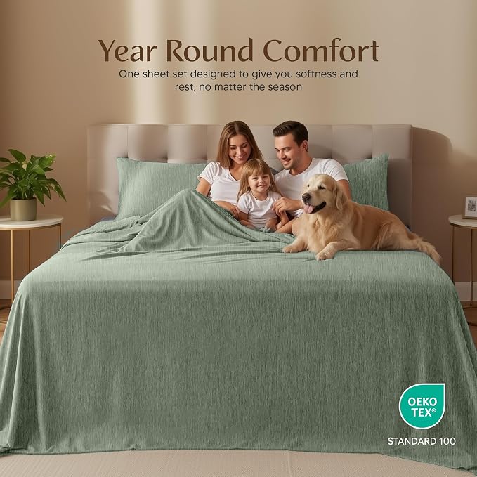 Utopia Bedding Queen Size Sheet Set – 4 Piece Bed Sheets, Soft and Breathable - Image 2