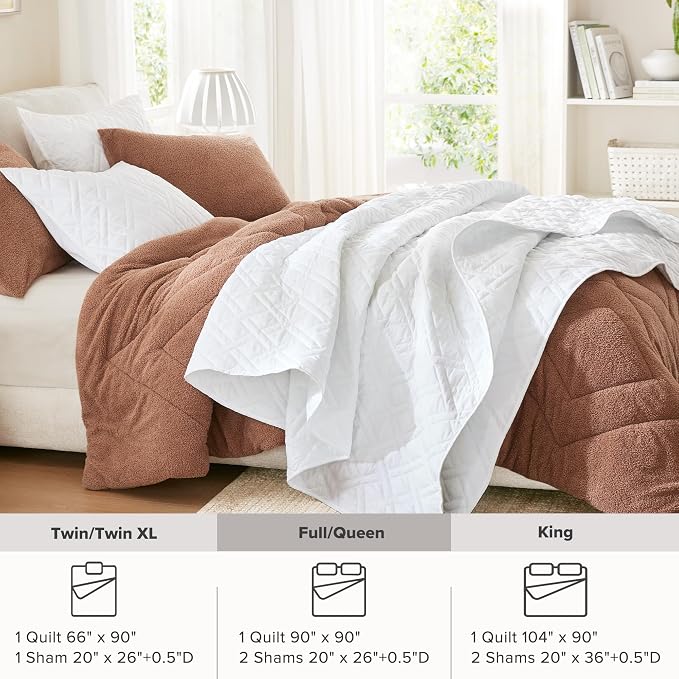 Comfort Spaces Queen Quilt Set Modern Reversible Diamond Coverlet Queen Bedding - Image 7