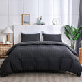 AveLom Seersucker Duvet Cover Set Queen Size, 3 Pieces, Textured Duvet Cover by AveLom