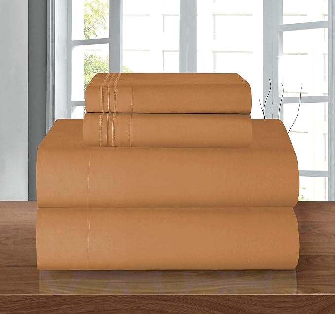 Elegant Comfort 1500 Premier Hotel Quality 4-Piece Bed Sheet Sets, Deep Pockets by ELEGANTCOMFORT