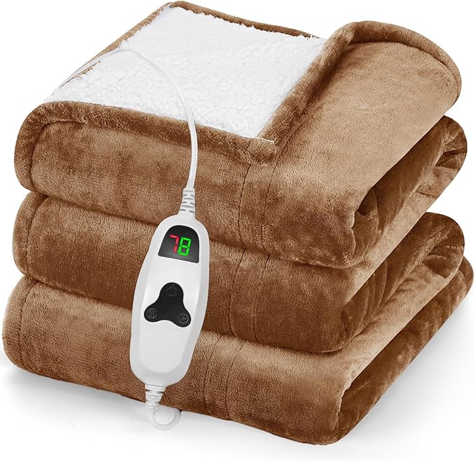 greenoak Heated Blanket Electric Throw 50"X60", Heating Blanket by Greenoak