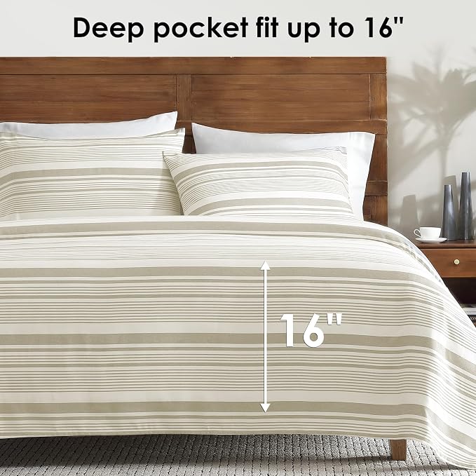 ClevaHome Classic Stripe Sheet Set - Image 3
