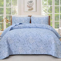WONGS BEDDING Quilt Queen Size, Botanical Quilt by WONGSBEDDING