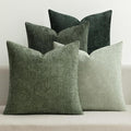 MIULEE Pack of 4 Couch Throw Pillow Covers 20x20 Inch Green Soft Decorative by MIULEE