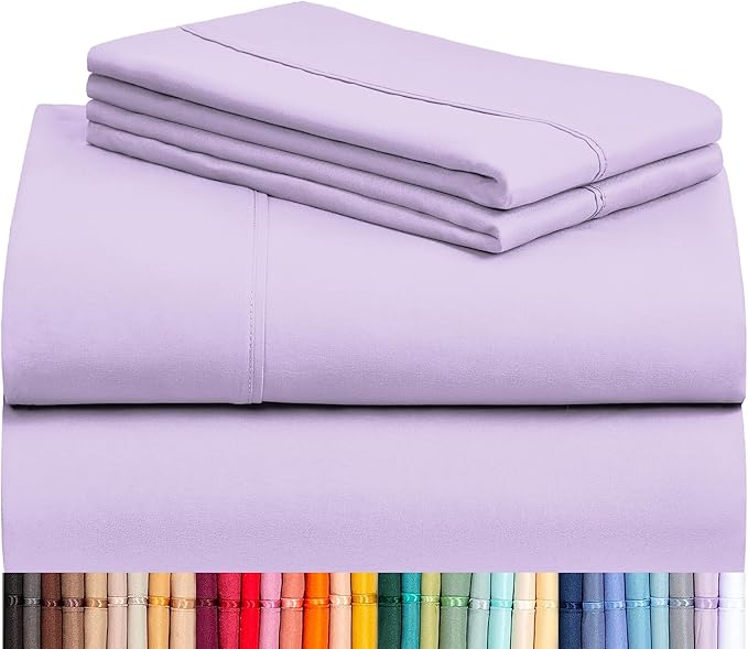 LuxClub 4 PC Queen Sheet Set, Breathable Luxury Bed Sheets, Deep Pockets 18" by LuxClub