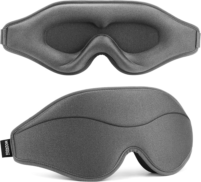 Sleep Mask - Total Blackout 3D Sleeping Mask, Super Lightweight & Silky Soft by MOEASEii
