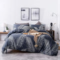 SUSYBAO Plant Patterned Duvet Cover Queen 100% Cotton 3 Pieces Set 1 Hawaiian by SUSYBAO