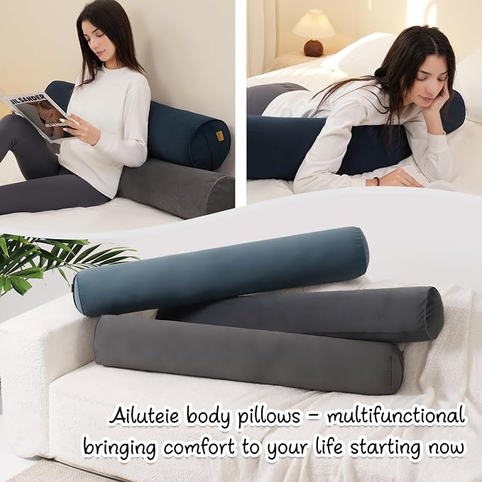 Body Pillow for Adults, Long Round Pillow, Big Cylindrical Pillow, Large Full - Image 7