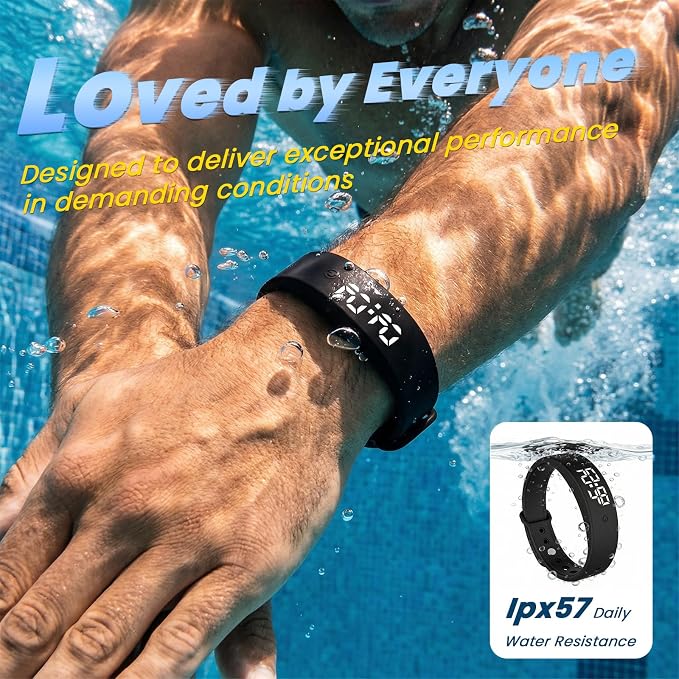 Vibrating Alarm Wristband Silent Wrist Alarm Clock Watch Wind up Bands - Image 6