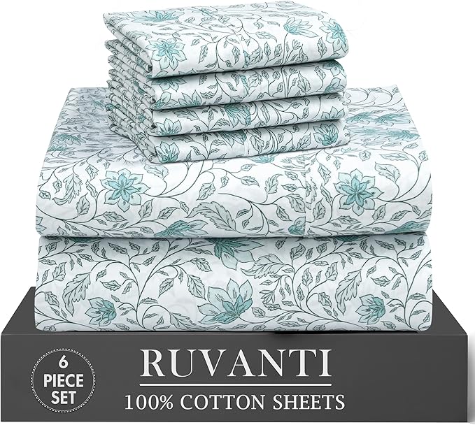 RUVANTI 6 Pcs Cotton Sheets by Ruvanti
