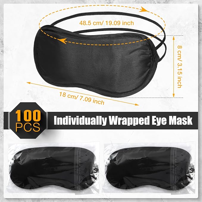 Tarpop 100 Pcs Eye Mask Sleeping Blindfold Eye Cover - Image 2