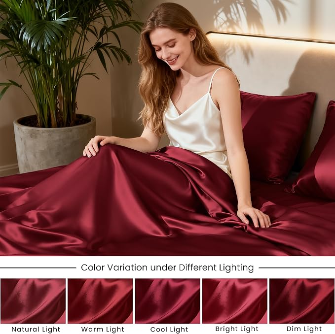 Love's cabin Full Size Satin Sheet Sets - Image 7