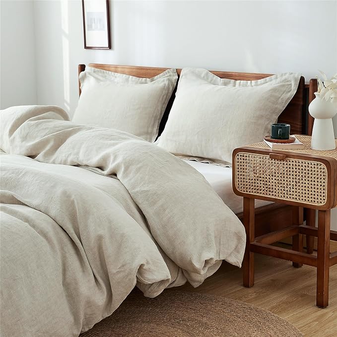 Simple&Opulence 100% Linen Duvet Cover Set 3pcs Basic Style Natural French by SimpleOpulence