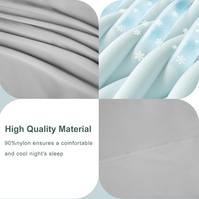 Accuratex Cooling Pillow Cases King Size Set of 2, Envelope Soft Breathable - Image 5