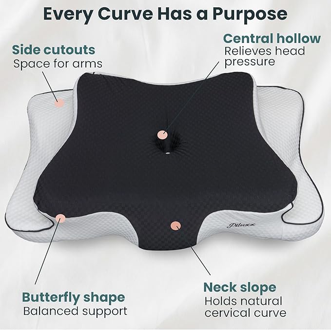 Cervical Neck Pillow for Sleeping – Cooling Memory Foam Cervical Pillow for - Image 4