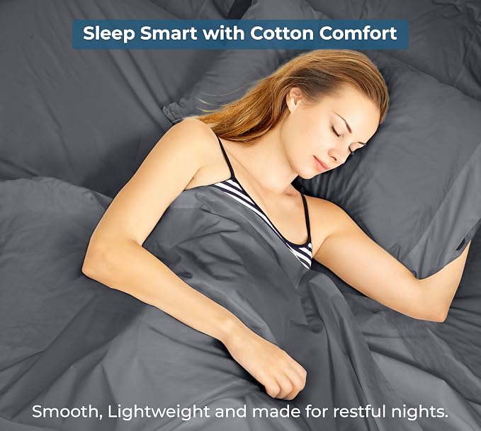 Royale Linens 100% Organic Cotton Twin Flat Sheet Only - Image 9