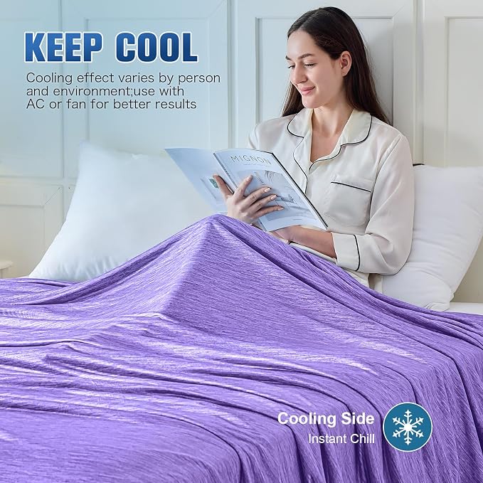 KMUSET Cooling Blanket Queen Size, Double Sided Summer Cooling Blankets - Image 5
