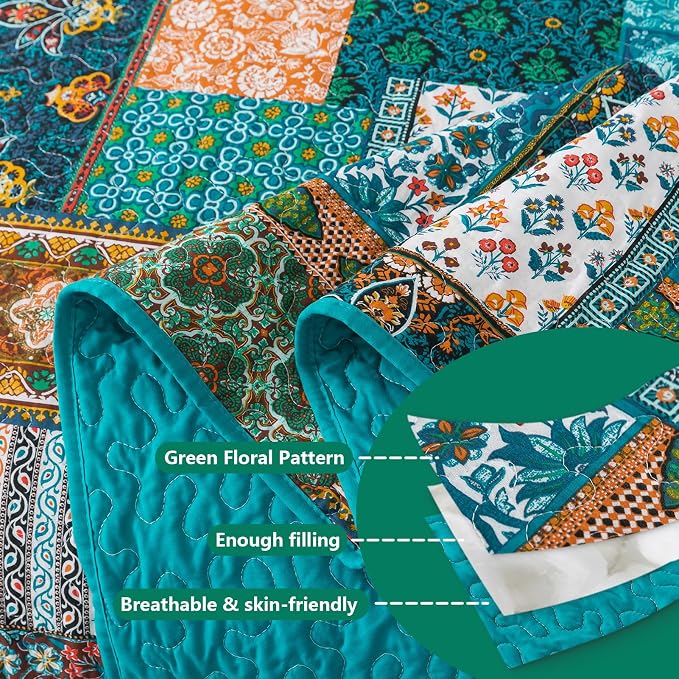 BEDIFANY Cotton King Size Quilt Set, Lightweight Bedspread King Coverlet - Image 5