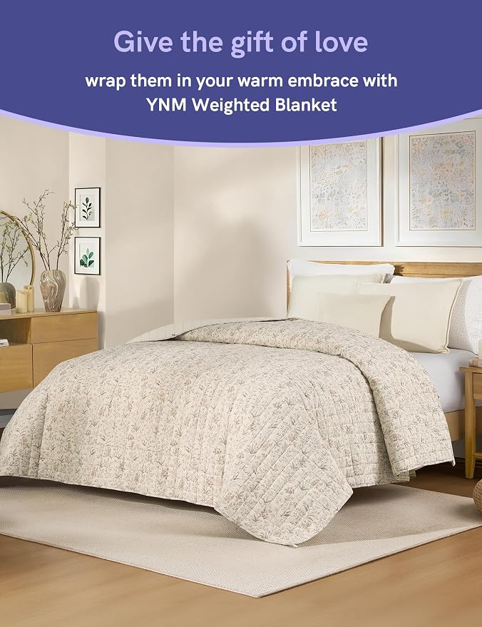 YnM King Size Linen Weighted Blanket - Image 4