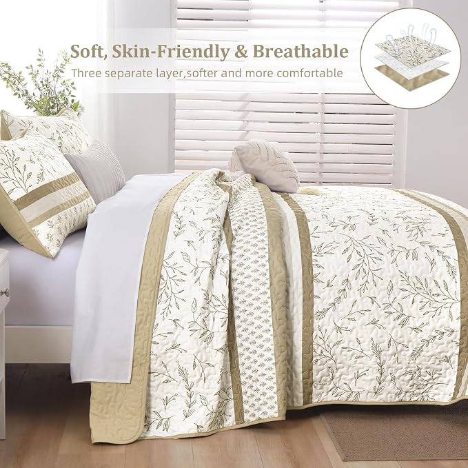DJY Striped Quilt Set Queen Size - Image 4