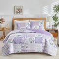 Joyreap 3 Pieces Floral Patchwork Quilt Set California King, 102x114 inches- by Joyreap