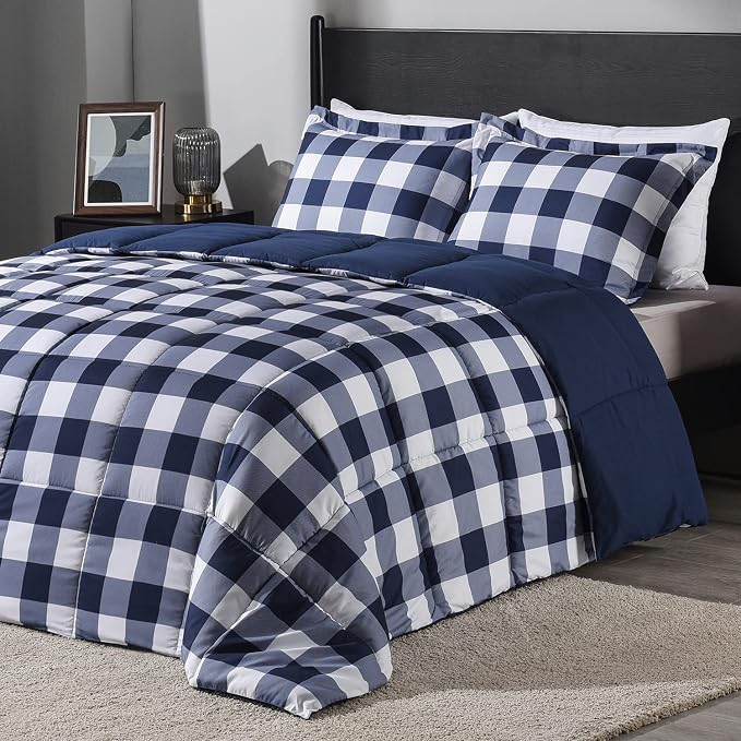 downluxe Lightweight Plaid Comforter Set by Downluxe