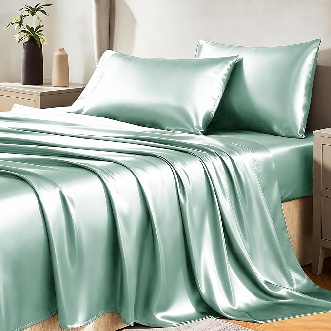 CozyLux Satin Sheets King Size Sheet Set by CozyLux