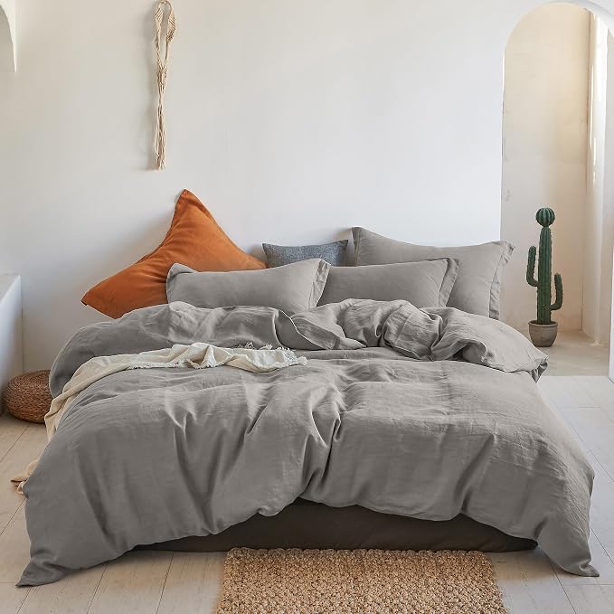 Simple&Opulence 100% Linen Duvet Cover Set 3pcs Basic Style Natural French by SimpleOpulence