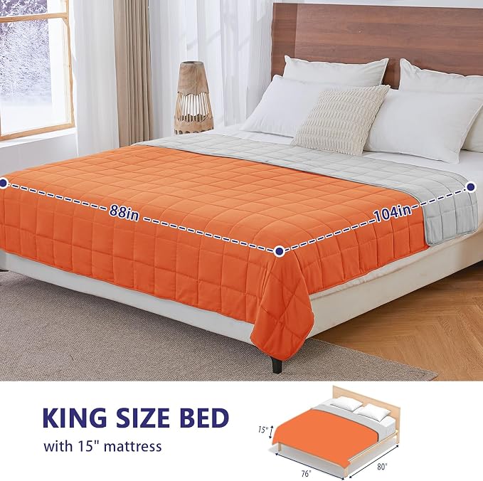 yescool Weighted Blanket for Adults Cooling Heavy Blanket for Sleeping Perfect - Image 2