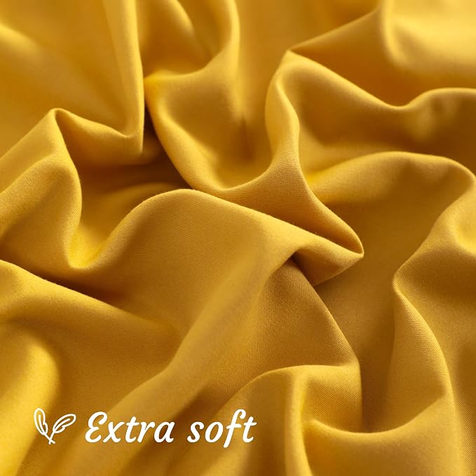 NTBAY 2-Pack Body Pillowcases, 20x54 inches, Ginger Yellow, Fade Resistant - Image 3