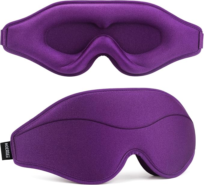 Sleep Mask - Total Blackout 3D Sleeping Mask, Super Lightweight & Silky Soft by MOEASEii