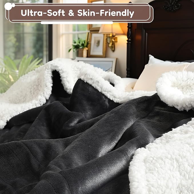 LaffyLo Heated Throw Blanket 50 x 60, Fast Heating Electric Blanket, Dual-Sided - Image 3