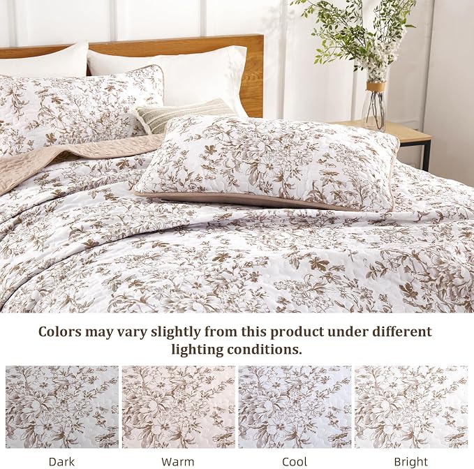 WONGS BEDDING California King Quilt Sets, Botanical Quilt - Image 6