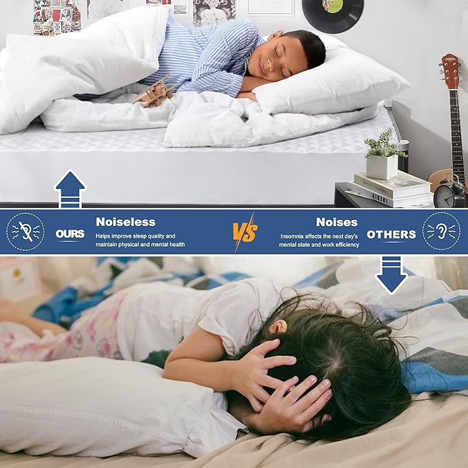 GRT Twin XL Waterproof Mattress Pad, 100% Waterproof Quilted Fitted Mattress - Image 4