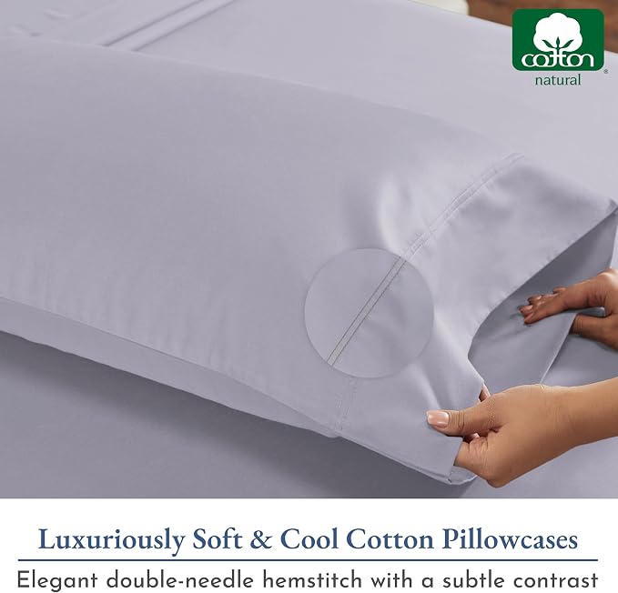 California Design Den 100% Cotton Pillow Cases Queen Set of 2, 800 Thread Count - Image 6