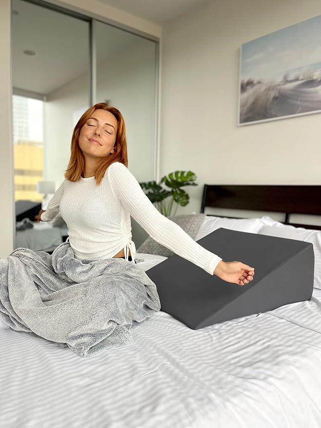 Bamboo Viscose Wedge Pillow Case Cover 24" W x 24" L x 10" H, Moisture-Wicking - Image 7
