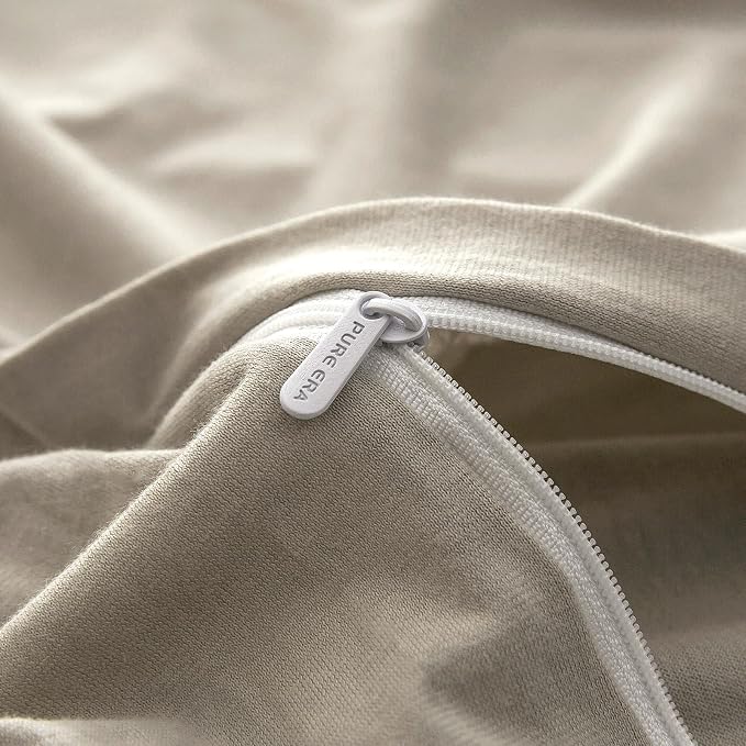PURE ERA Jersey Knit Duvet Cover Set 100% T-Shirt Cotton Super Soft Comfy 3pc - Image 7
