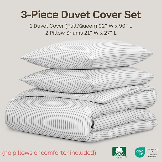 California Design Den Printed 100% Cotton Full/Queen Duvet Cover Set - Image 5