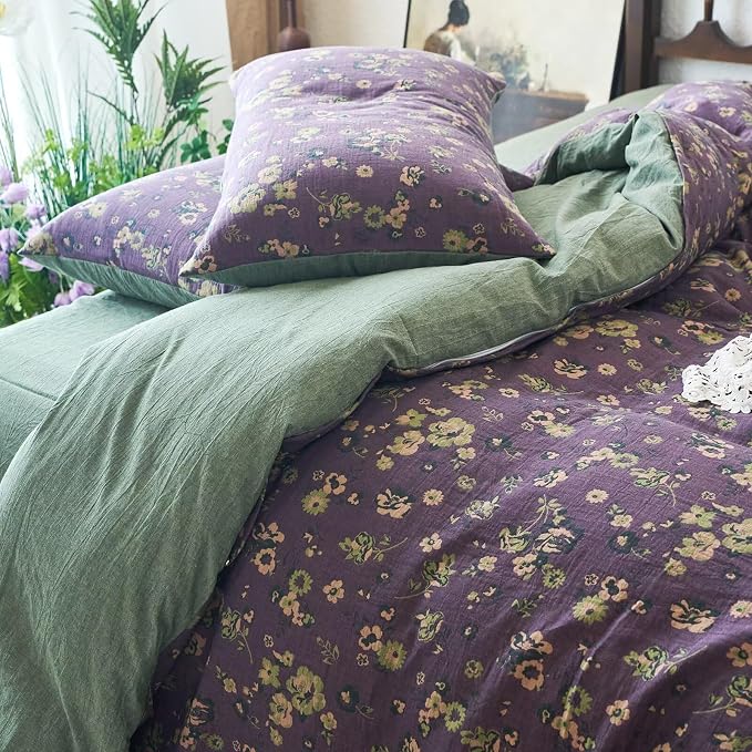 mixinni Vintage Floral Duvet Cover King Set - Image 5