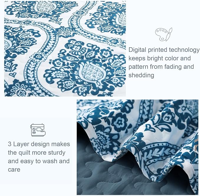 Exclusivo Mezcla Reversible Boho Quilts King Size - Image 5