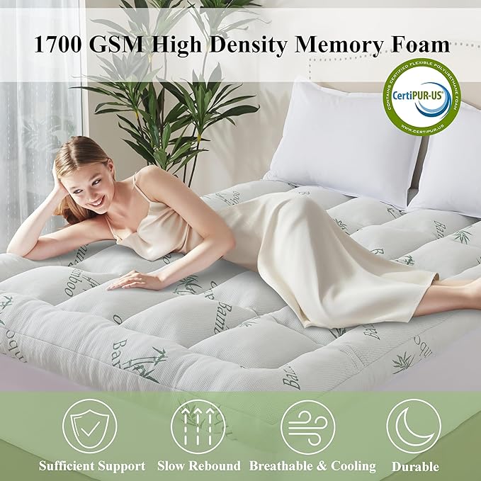 ELNIDO QUEEN® 3 Inch Memory Foam Mattress Topper Full Size - Image 3