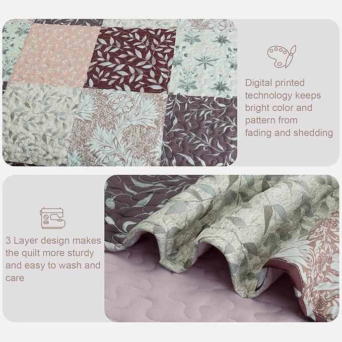 Exclusivo Mezcla Reversible Boho Quilts King Size - Image 5