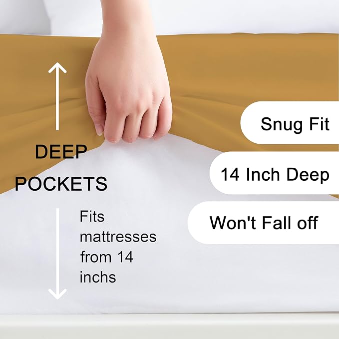 Hotella 100% Microfiber Twin Size Fitted Sheet Only, Ultra Soft Hotel Quality - Image 2